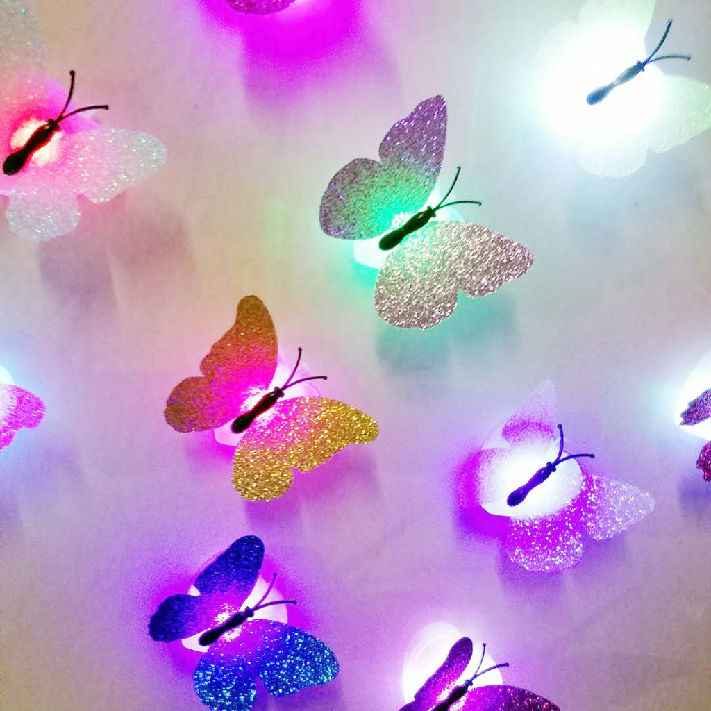 Butterfly Wall Light LED Bedroom Decoration Christmas Decorations Home Room Decoration Butterfly Wall Light