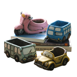 Creative personality retro cartoon car breathable succulent flower pot decoration plant flower pot