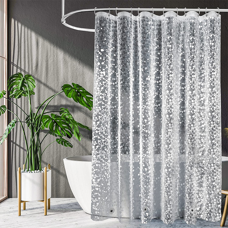 Peva shower curtain waterproof and mildew-proof thickened 72-inch bathroom bathroom with hook shower curtain