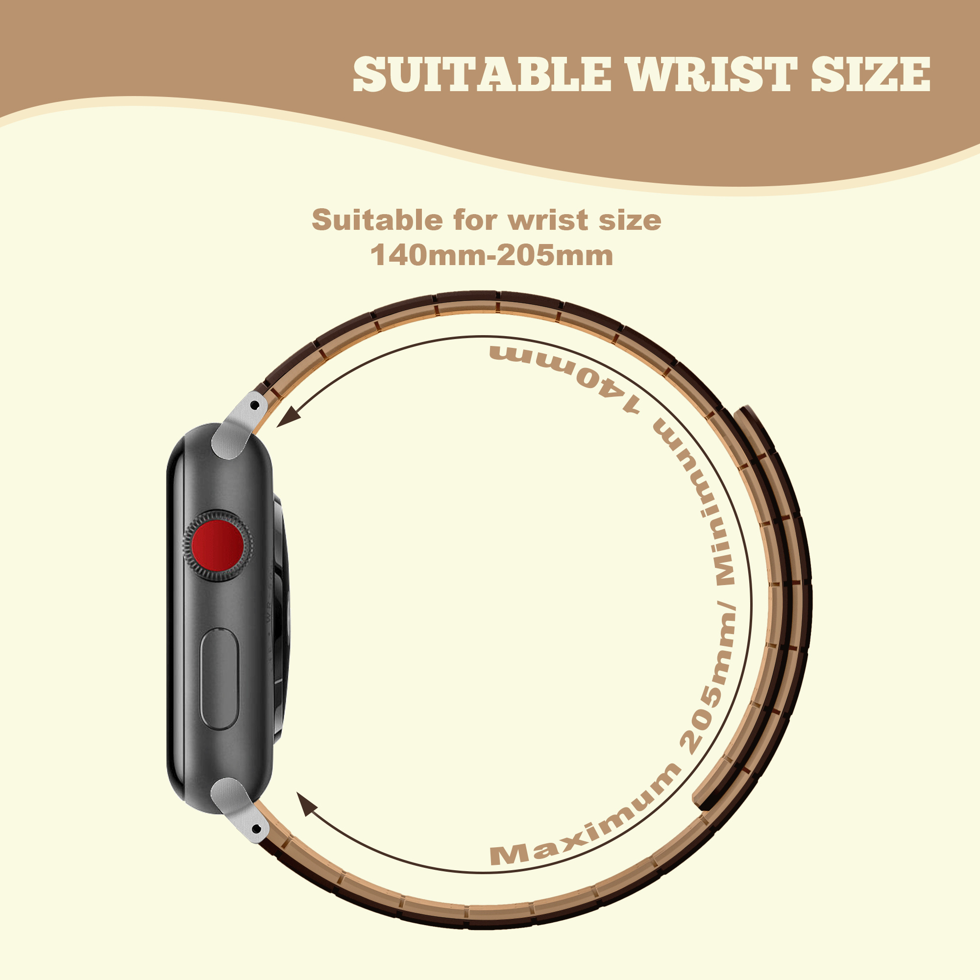 RYB Exclusive Silicone Magnetic Band for Apple Watch Ultra 49mm, Adjustable Silicone Strap for Apple Watch Series 9 8 41mm 45mm