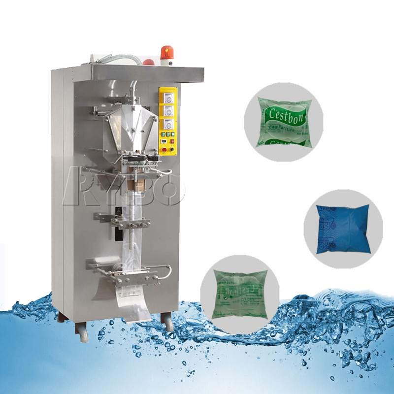 Small automatic liquid pure water juice beverage bag sachet pouch filling and sealing packing bagging making machine