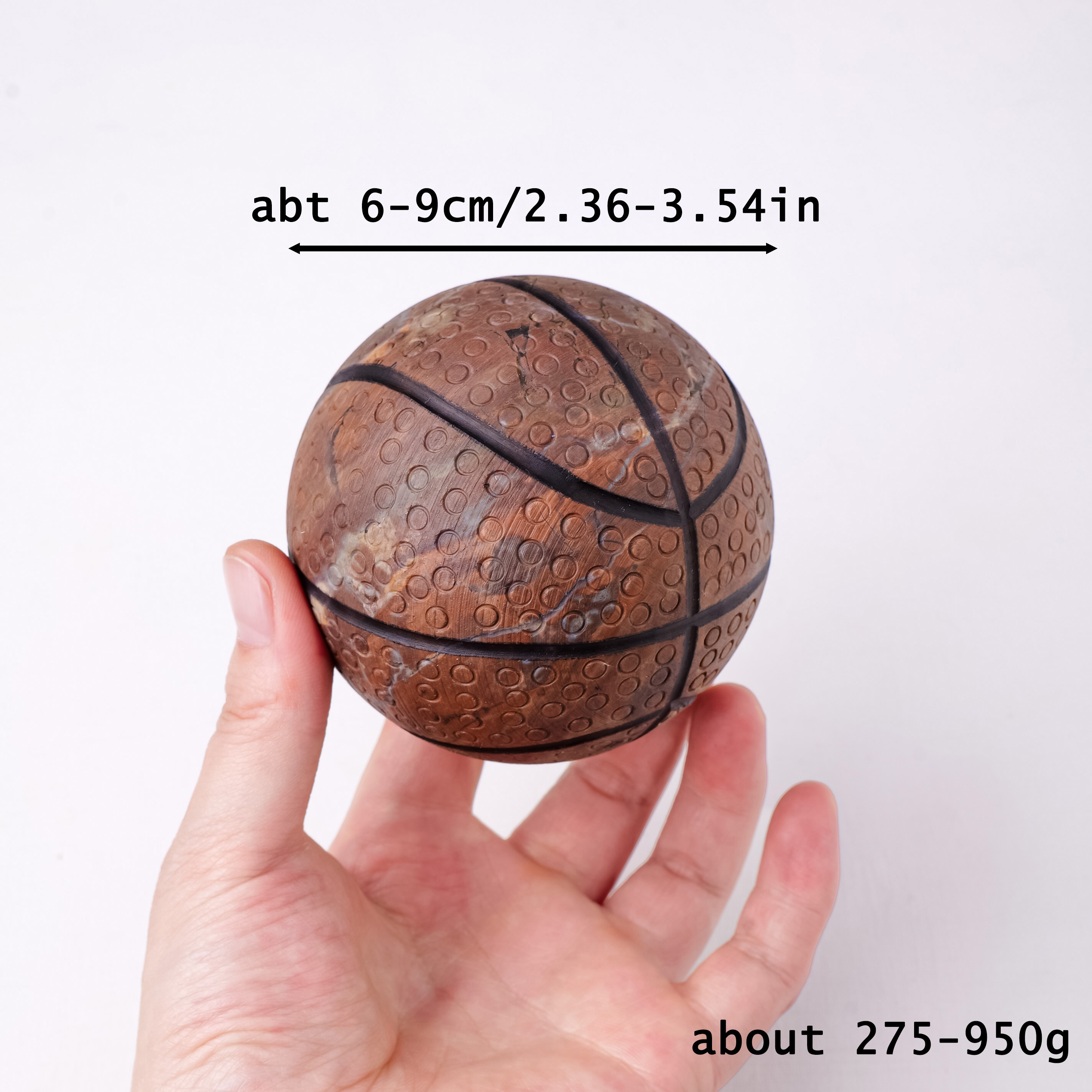 Wholesale Natural Healing Crystal Agate FootBall Crafts Ornament Carved Crystal BasketBall For Decor