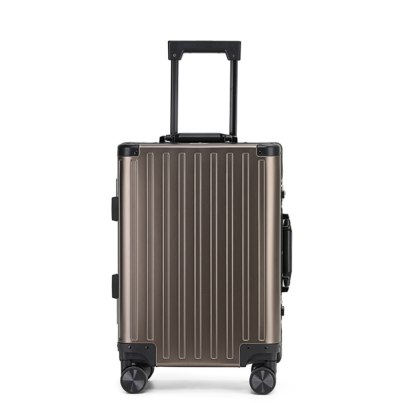 Carry-on suitcase All aluminum 2024 hot selling magnesium alloy luggage large capacity aluminum frame pure metal suitcases