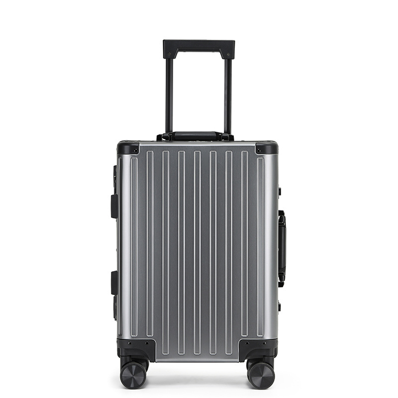 Carry-on suitcase All aluminum 2024 hot selling magnesium alloy luggage large capacity aluminum frame pure metal suitcases