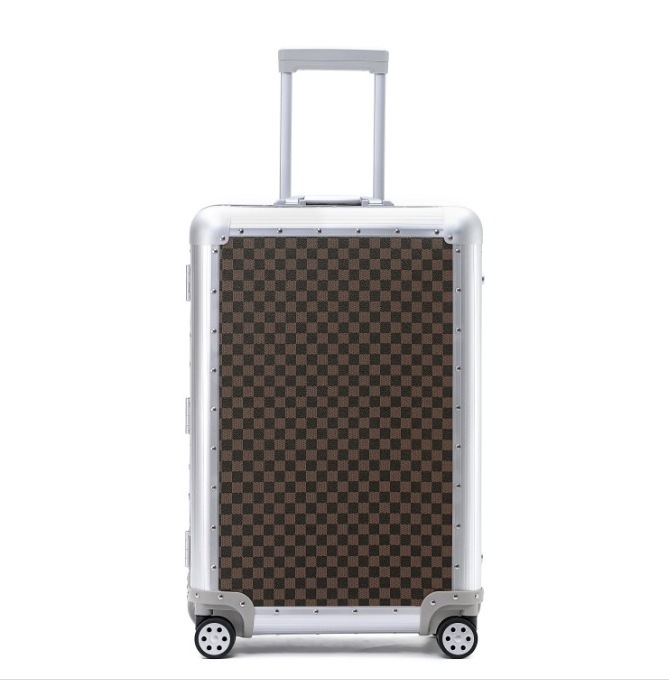 Carry-on suitcase The latest design of luxury aluminum alloy silent wheel car travel case business luggage set multi-functional