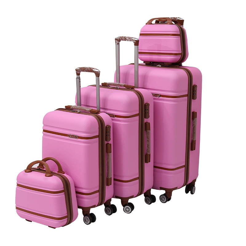 Carry-on suitcase 12 14 20 24 28inch Travel Luggage set Five piece travel bag ABS Luggage set High quality aircraft trolley case