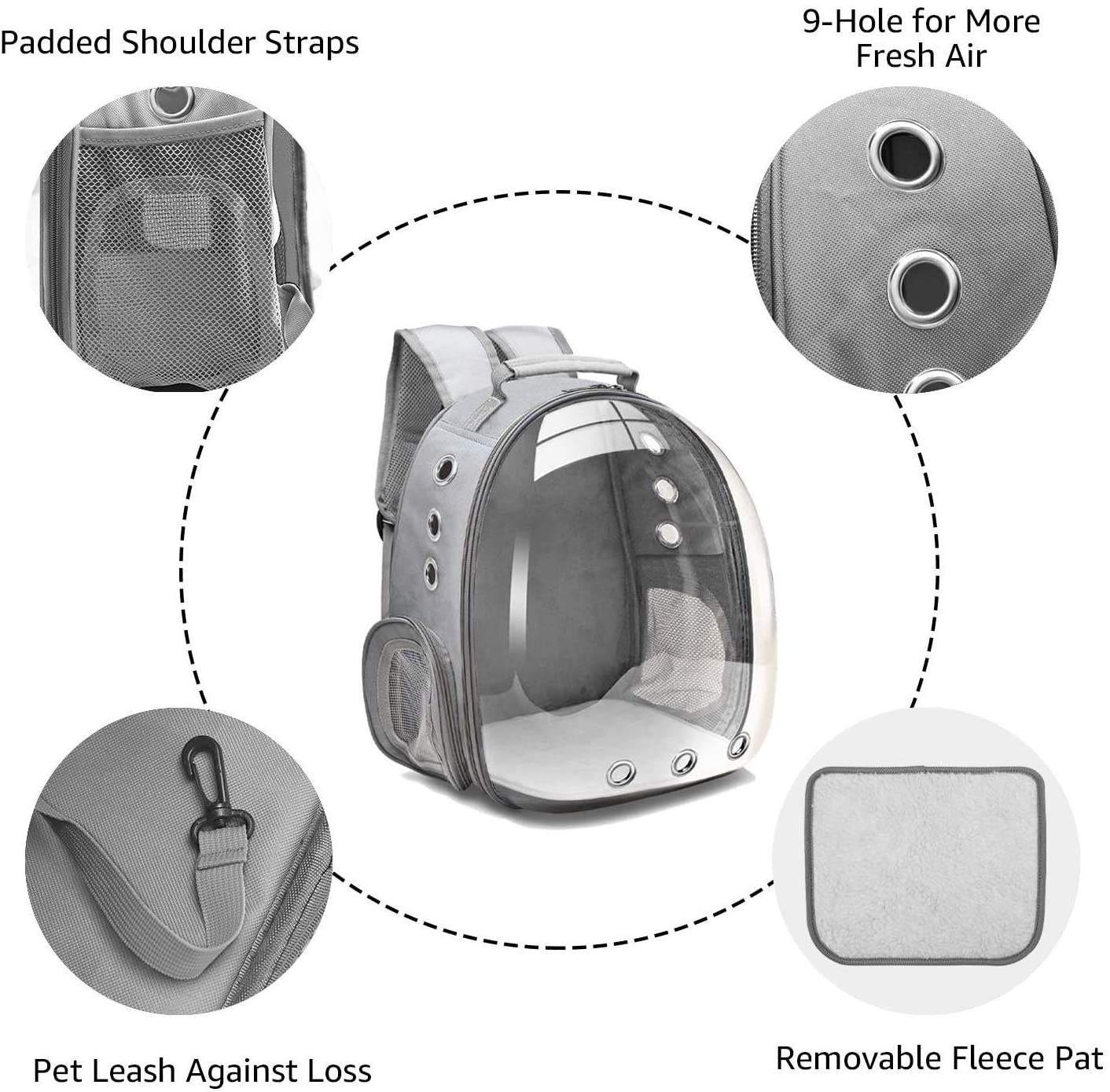 New Sustainable Breathable Clear Bubble Pet Bag Carrier Cat For Travel Small Dog Backpack