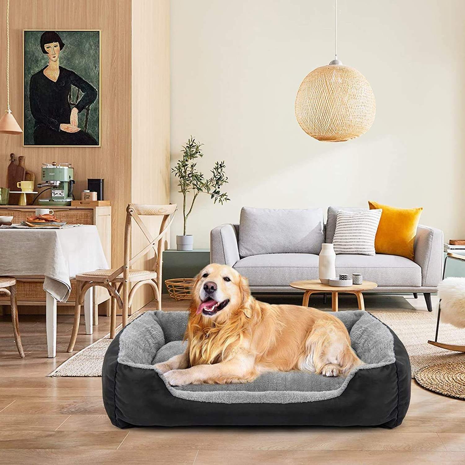 Wholesale Oem Available Custom Logo Promotional Grey Foldable Luxury Sofa Large Pet Dog Bed