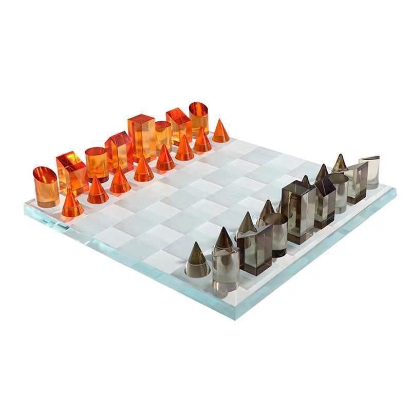 New Board Game Manufacturer Wholesale Acrylic Chess Games Acrylic Chess Set XO chess game set for entainment