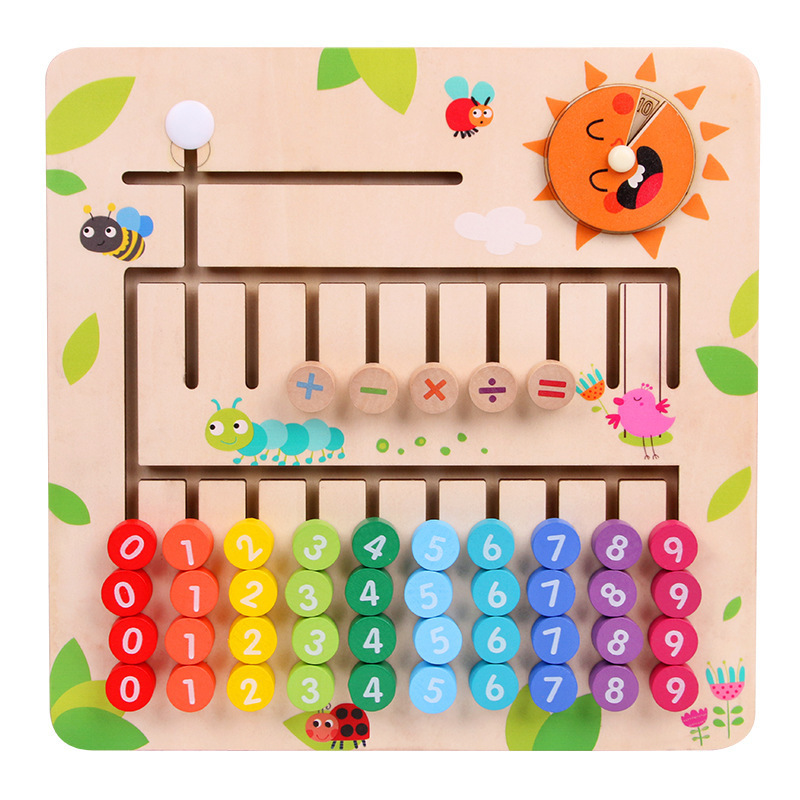 Wooden Math Toys for Children Montessori Materials Learning To Count Numbers Early Mathematics Education for Babies