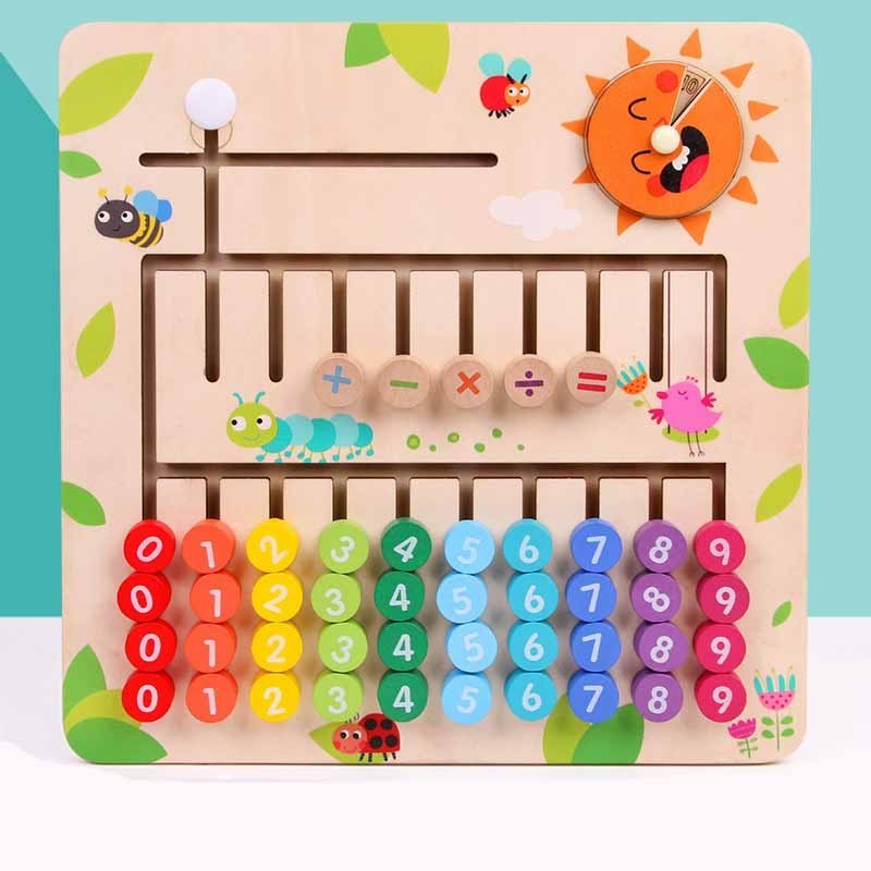 Wooden Math Toys for Children Montessori Materials Learning To Count Numbers Early Mathematics Education for Babies