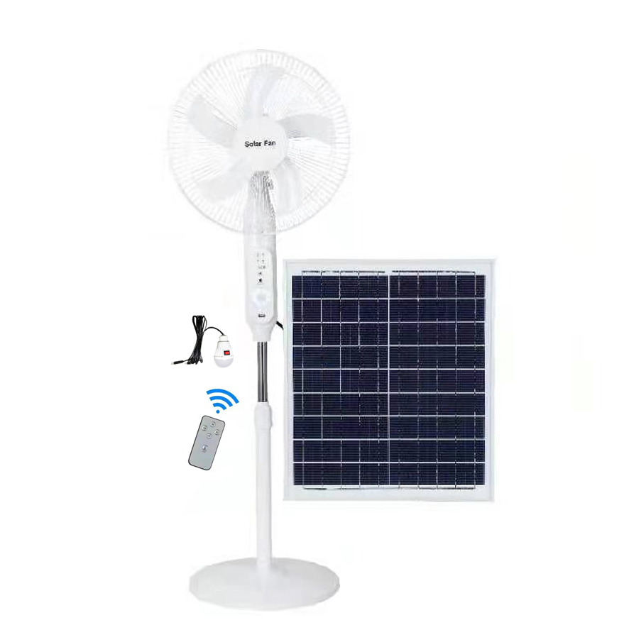 AC/DC Operation Metal Grill 16 Inches Smart Rechargeable Home Solar Fans Rechargeable Electric Fan