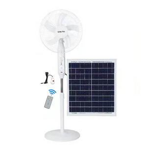 AC/DC Operation Metal Grill 16 Inches Smart Rechargeable Home Solar Fans Rechargeable Electric Fan