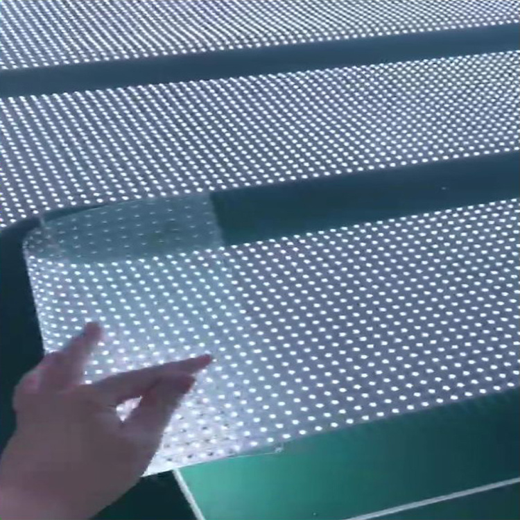 Indoor glass transparent LED film display adhesive soft transparent panels led strip display screen