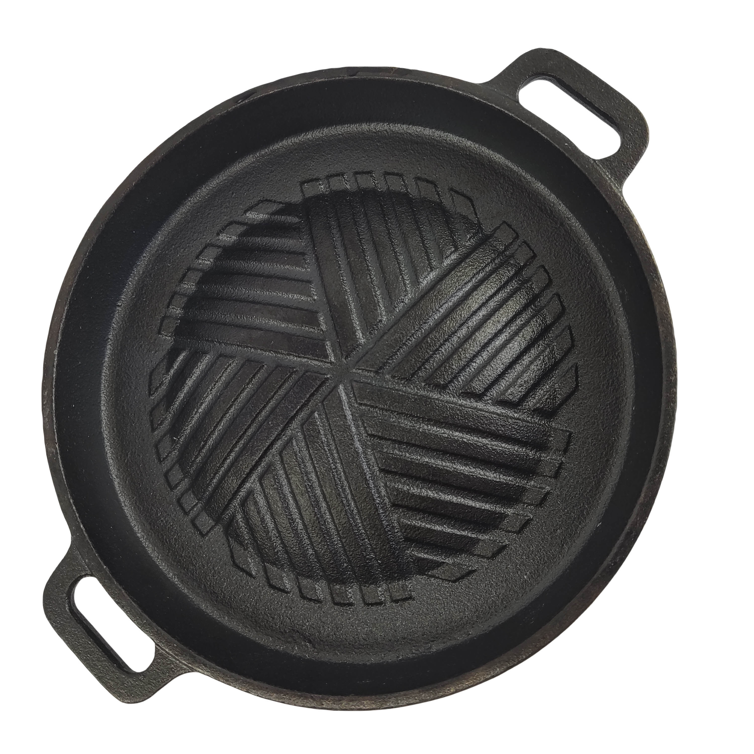 High quality outdoor camping barbecue grill cast iron big baking pan