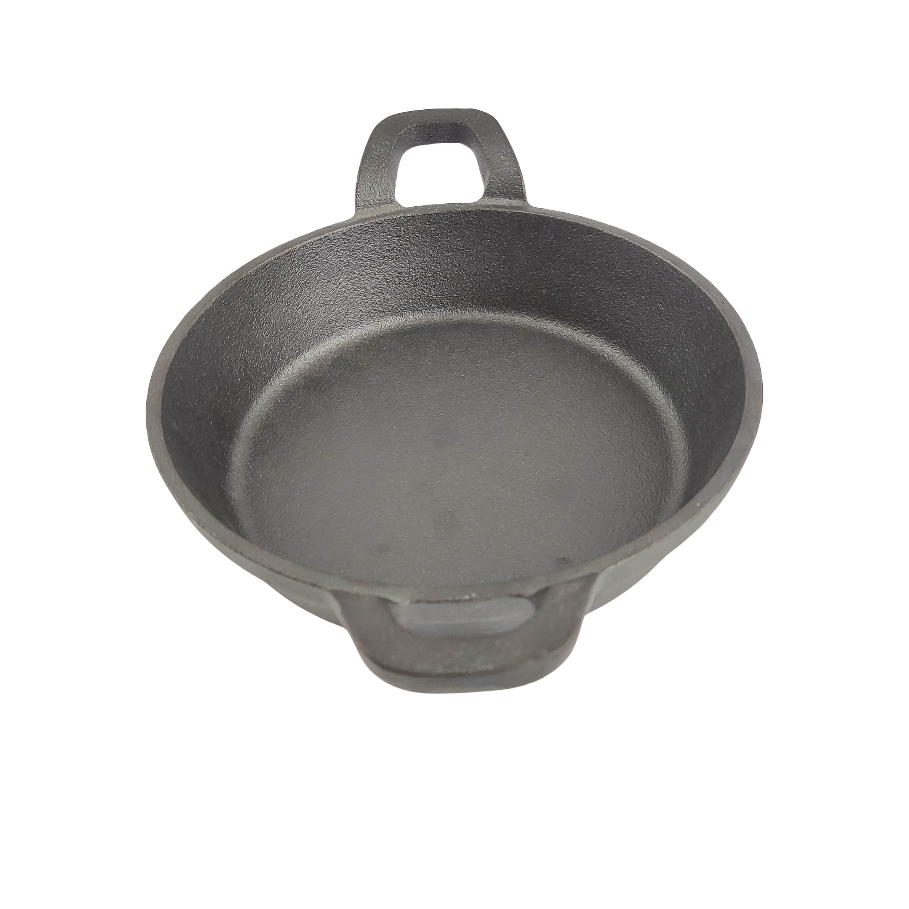 Wholesale Hot Selling Cast Iron Nonstick Round Deep Frying Pan With Two Loop Handles Cake Pan Cooking Egg Camping Cookware