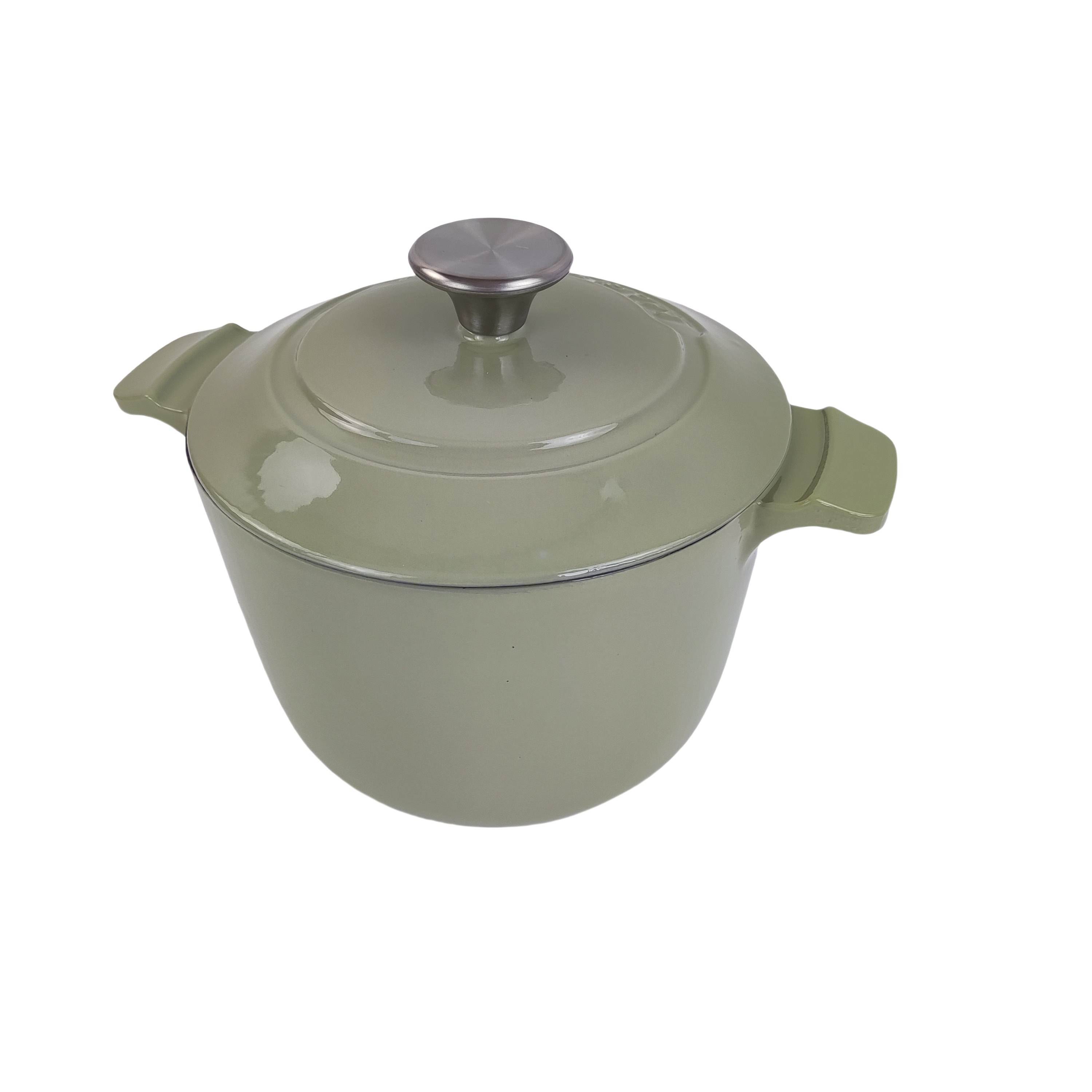 Cast Iron Enamel Rice Kettle Pot Multifunctional Deep Cooking Pot for Stewing Steaming and Boiling