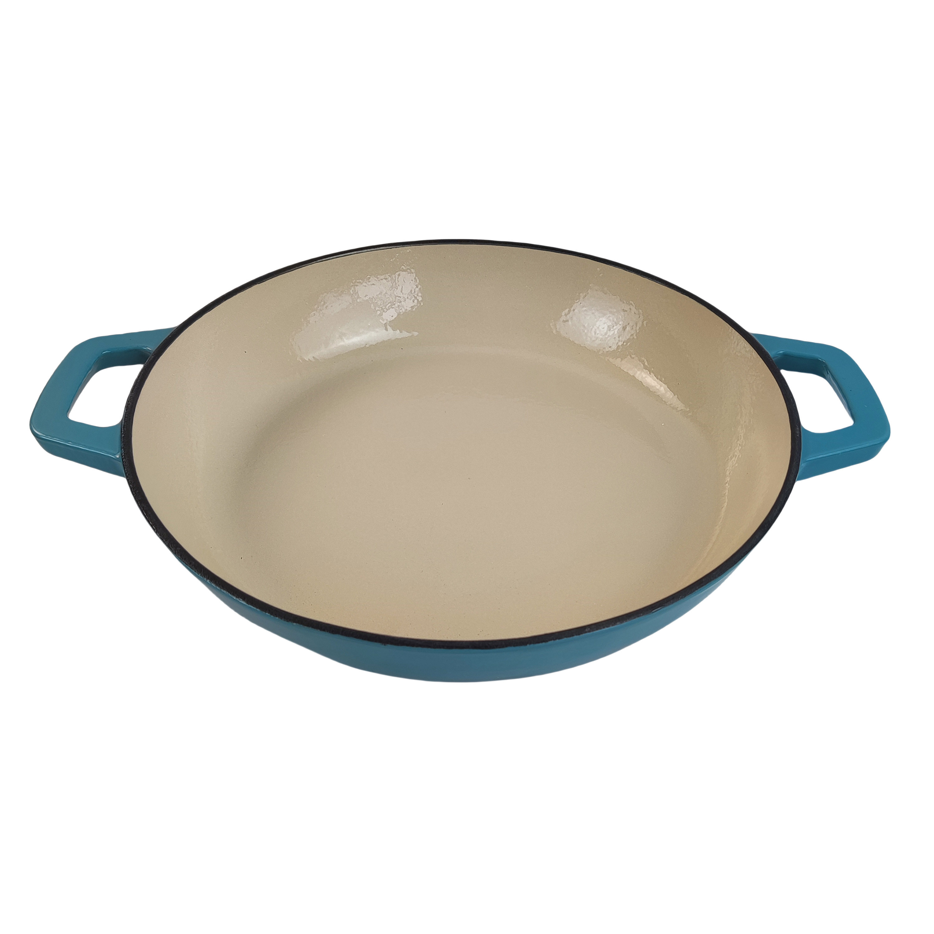 Traditional Seafood Pot Cooking Pot Enameled Cast Iron Shallow Casserole  Enamel Cast Iron Seafood Pot Dish Pan With Lid