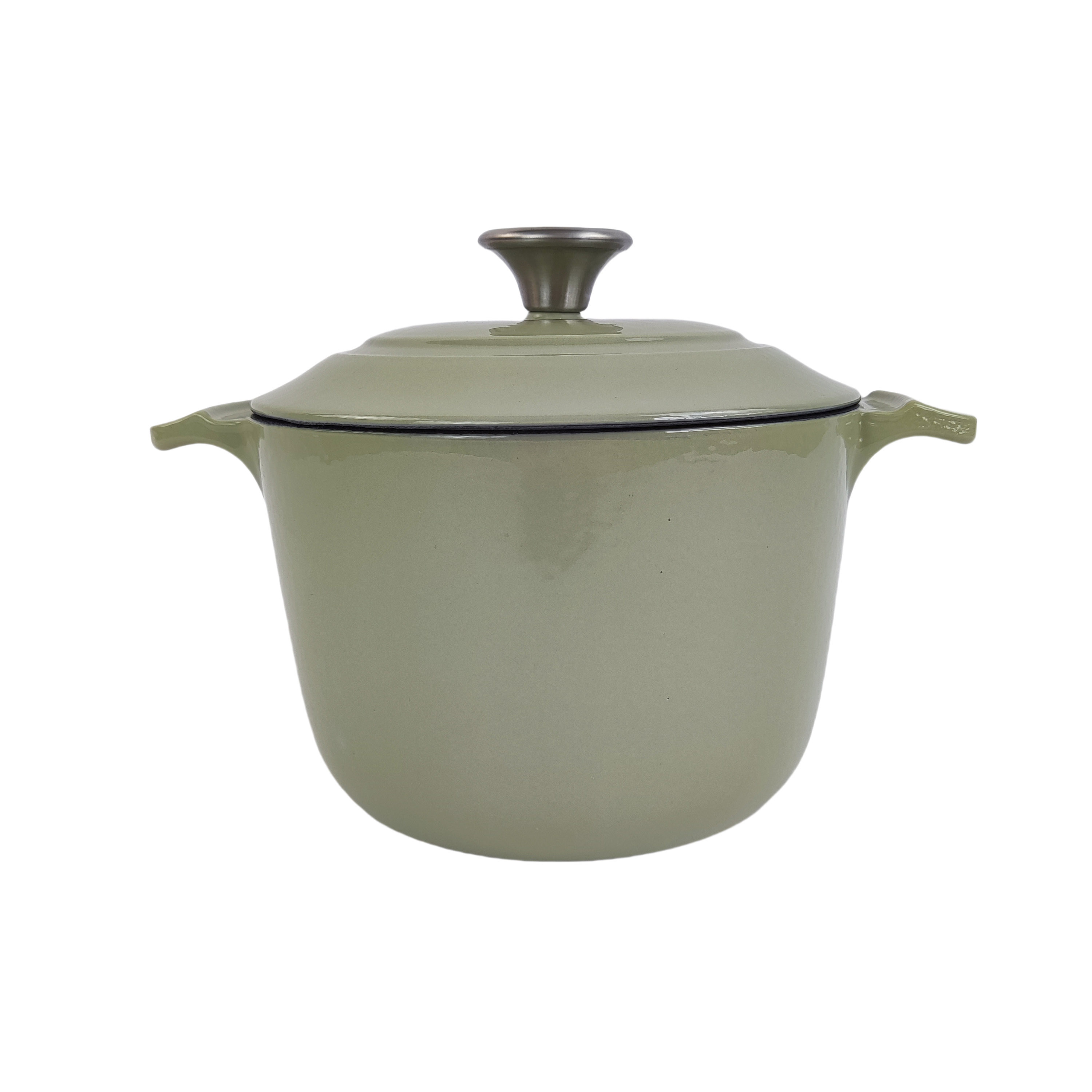 Cast Iron Enamel Rice Kettle Pot Multifunctional Deep Cooking Pot for Stewing Steaming and Boiling