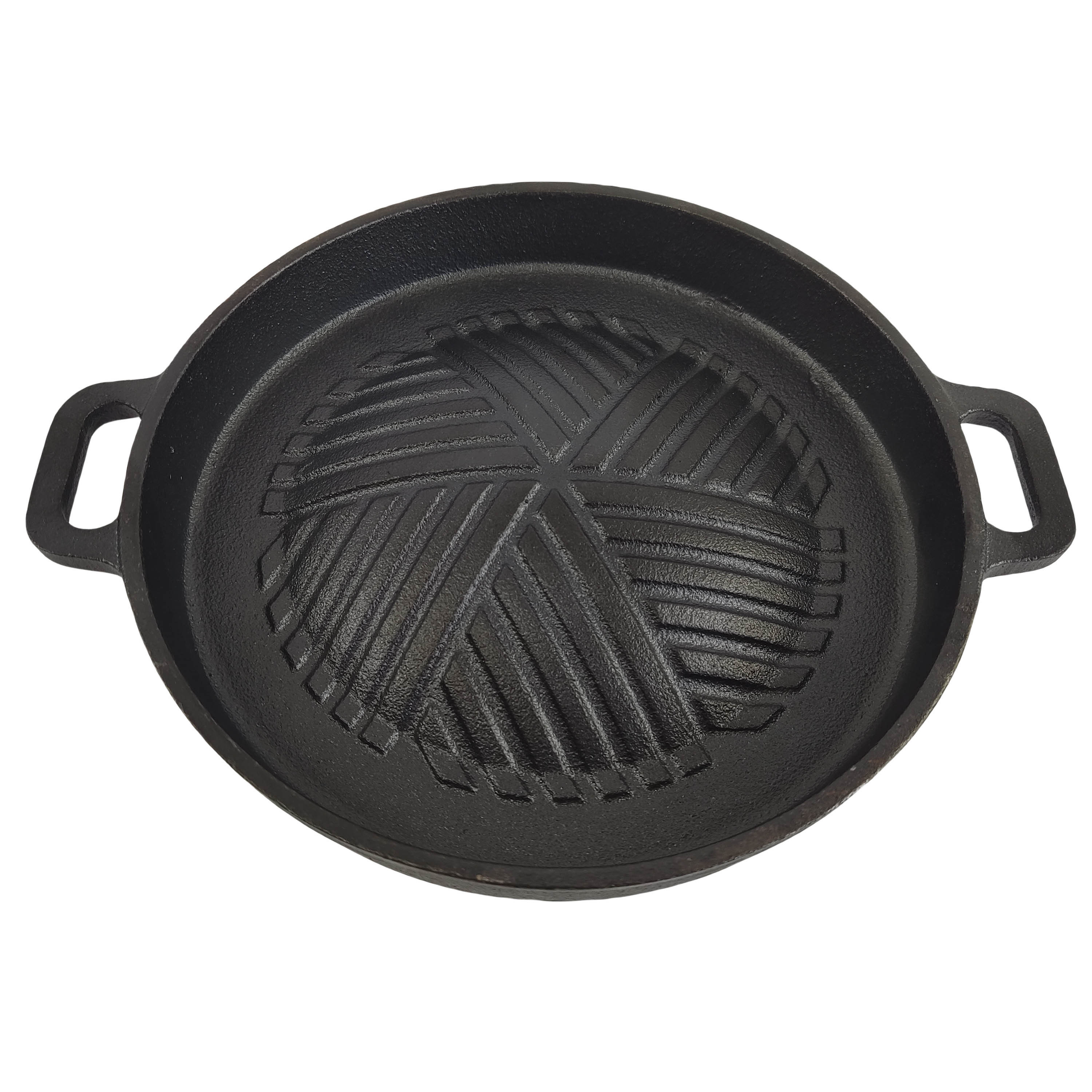 High quality outdoor camping barbecue grill cast iron big baking pan