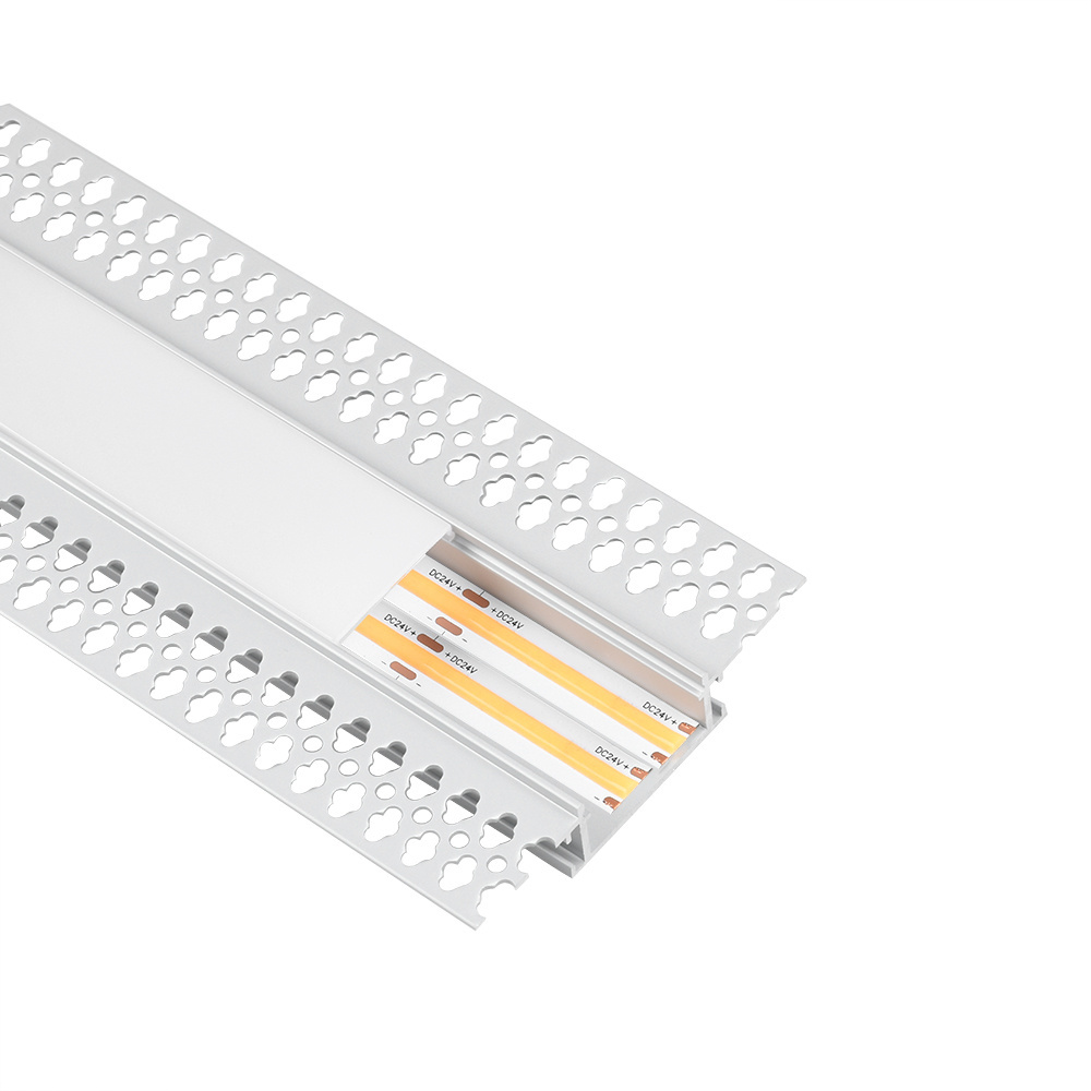 RL-7615 Sliver LED Aluminum Profile Invisible Embedded Ceiling Drywall Channels For Wall Decoration Bar Linear Strip Lighting