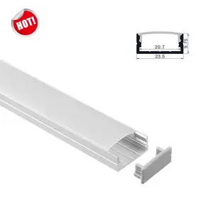 RL-2002 White and Black Color Recessed Drywall Aluminum LED Profile for Wall and Ceiling with Milky Diffuser and End Caps