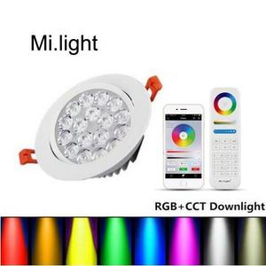 Mi Light LED Down light Ceiling Spotlight RGB CCT 9W Dimmable WIFI RF Remote Angle adjustable Round Recessed Light AC 110V 220V