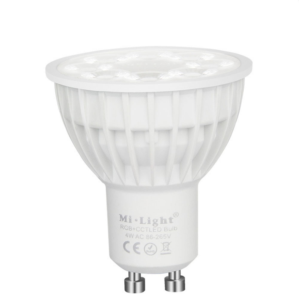 Milight FUT103 4W GU10 RGB+CCT LED Spotlight 2.4G Led Bulb light Wireless Remote LED lamp AC100-240V