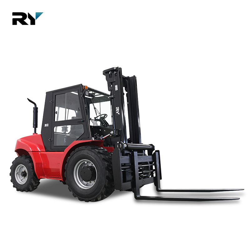 Royal 2000kg 2500kg 3000kg 3500kg 4000kg 5000kg 4x4 off road forklift with Tire 4F engine