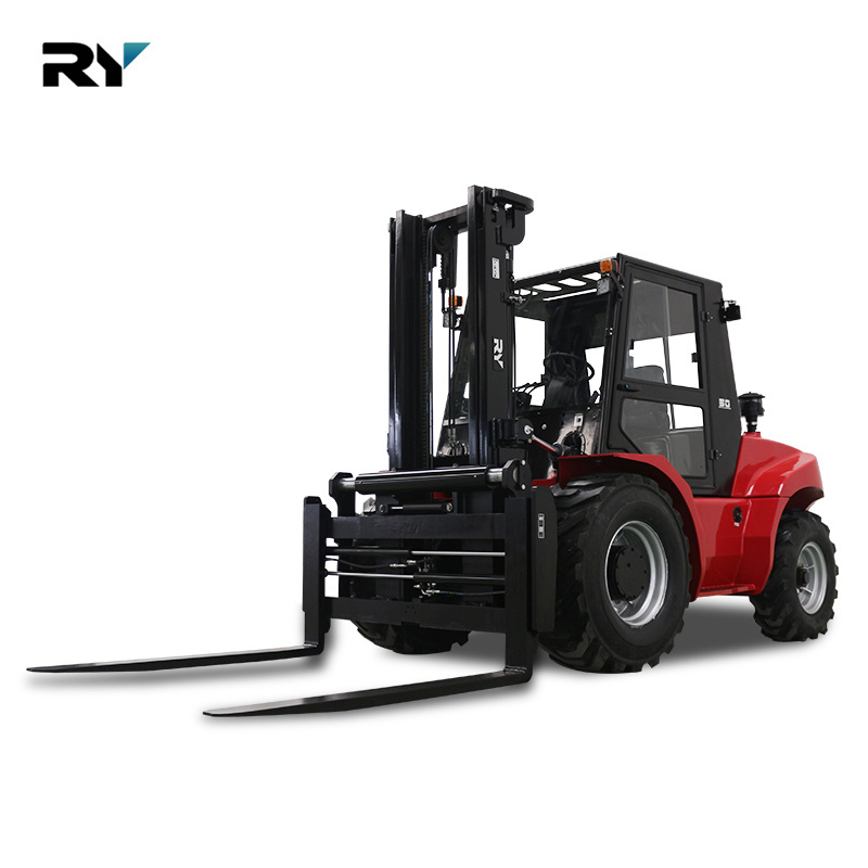 Royal 2000kg 2500kg 3000kg 3500kg 4000kg 5000kg 4x4 off road forklift with Tire 4F engine