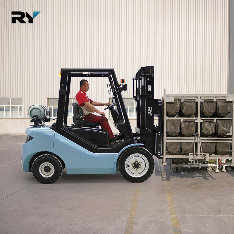 China Manufacture Economic Gasoline 2 Ton 3 Ton Forklifts, Factory Price Lpg Gasoline Dual Fuel 4 Ton 5 Ton Forklift Trucks