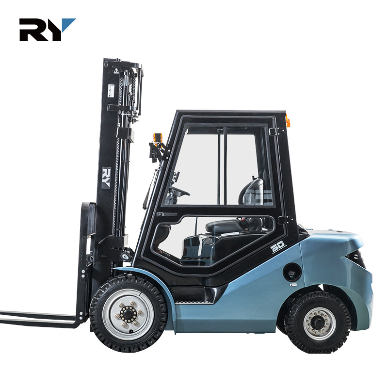 Royal Full Range3t 4t 5t 6t  Side Shifter Solid Tyre 4X4 Fork Lift Diesel Forklift Truck With Full Cabin Container Mast