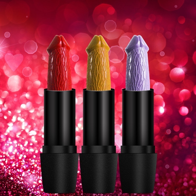 Wholesale high quality adult creative style 20 color unbranded matte mushroom shaped penis lipstick with custom logo