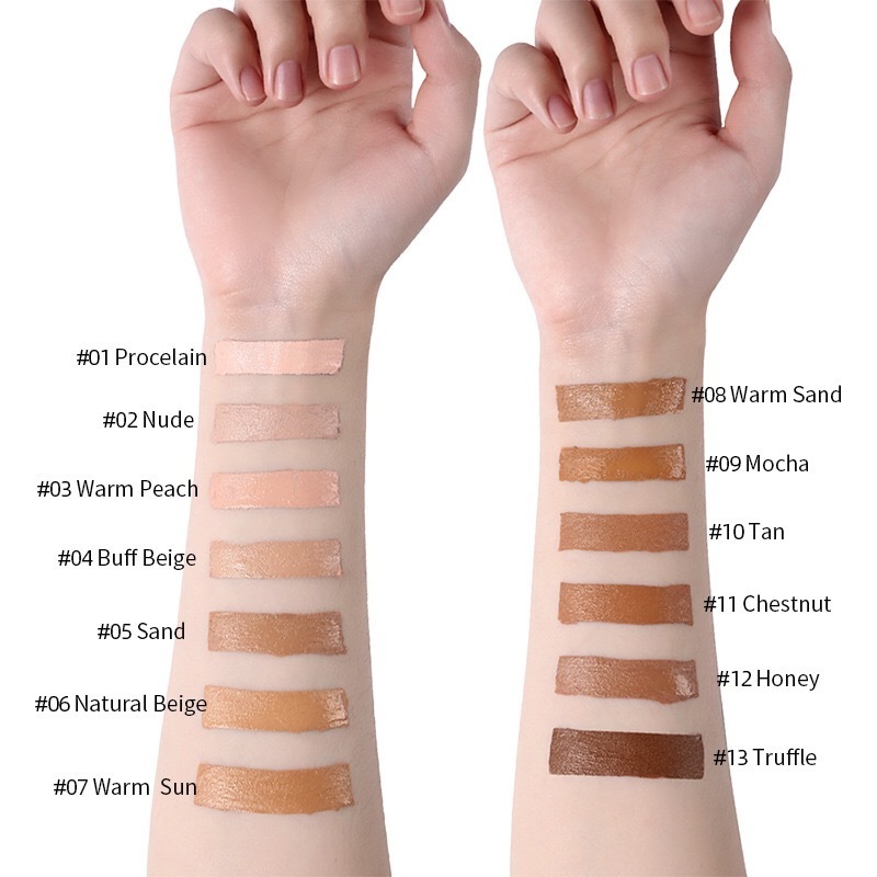 Wholesale best brand 13 colors waterproof cream matte face private label makeup liquid powder foundation 30 ml