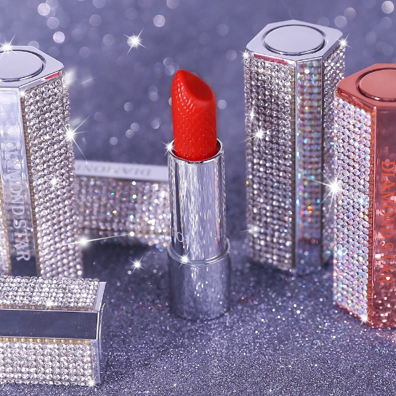 Hot-selling 8 Colors Glitter Aluminium Lipstick Case Private Label Shimmer Lipstick Glitter lipstick Case For Young Girl