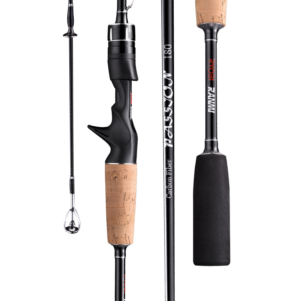 PASSJON Fishing Rod 1.65M-1.80M 2 Section Carbon Fiber Fishing Rod