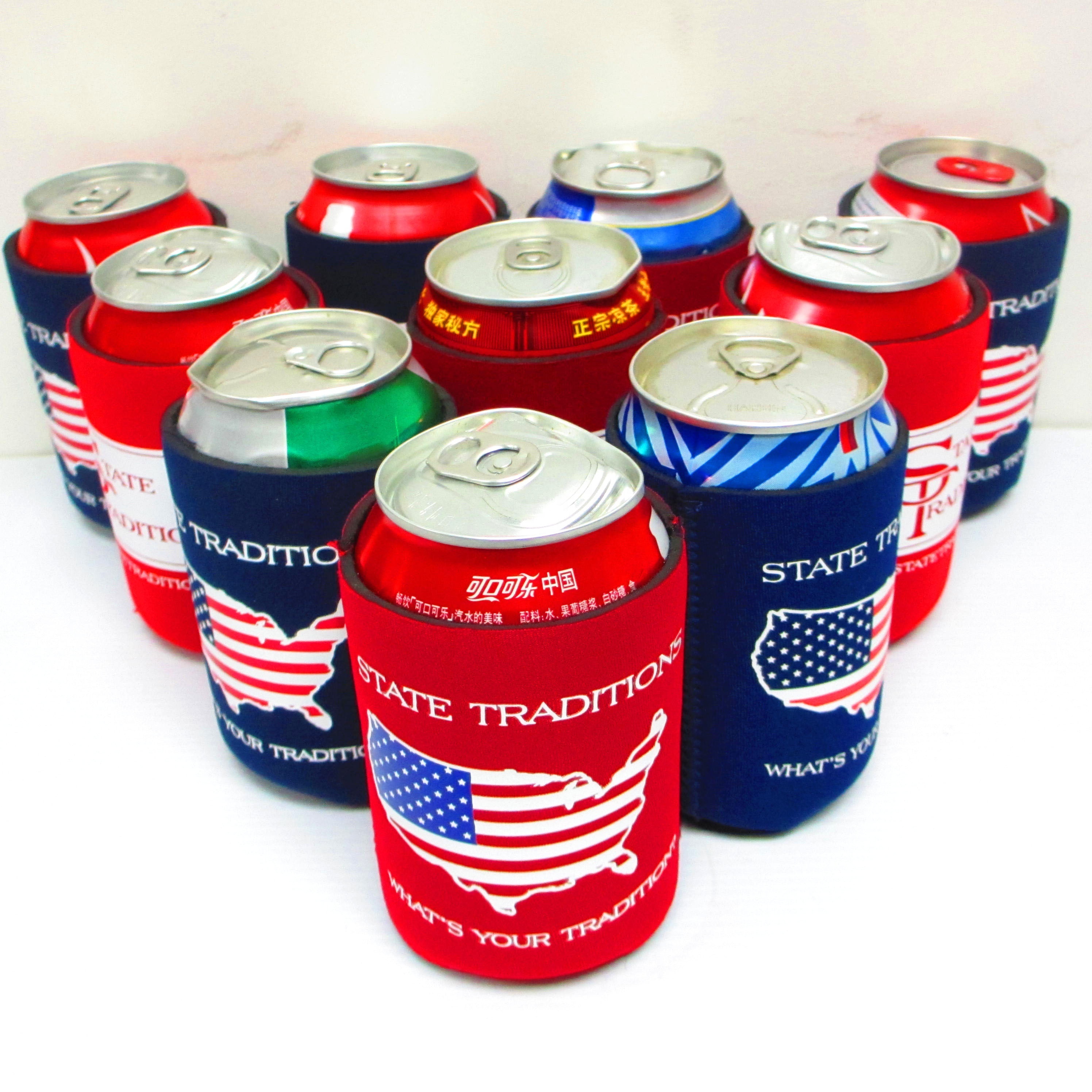 Custom Logo Neoprene Regular Slim 12oz Can Cooler Cooizes Collapsible Beer Can Koozies with Logo for Promo