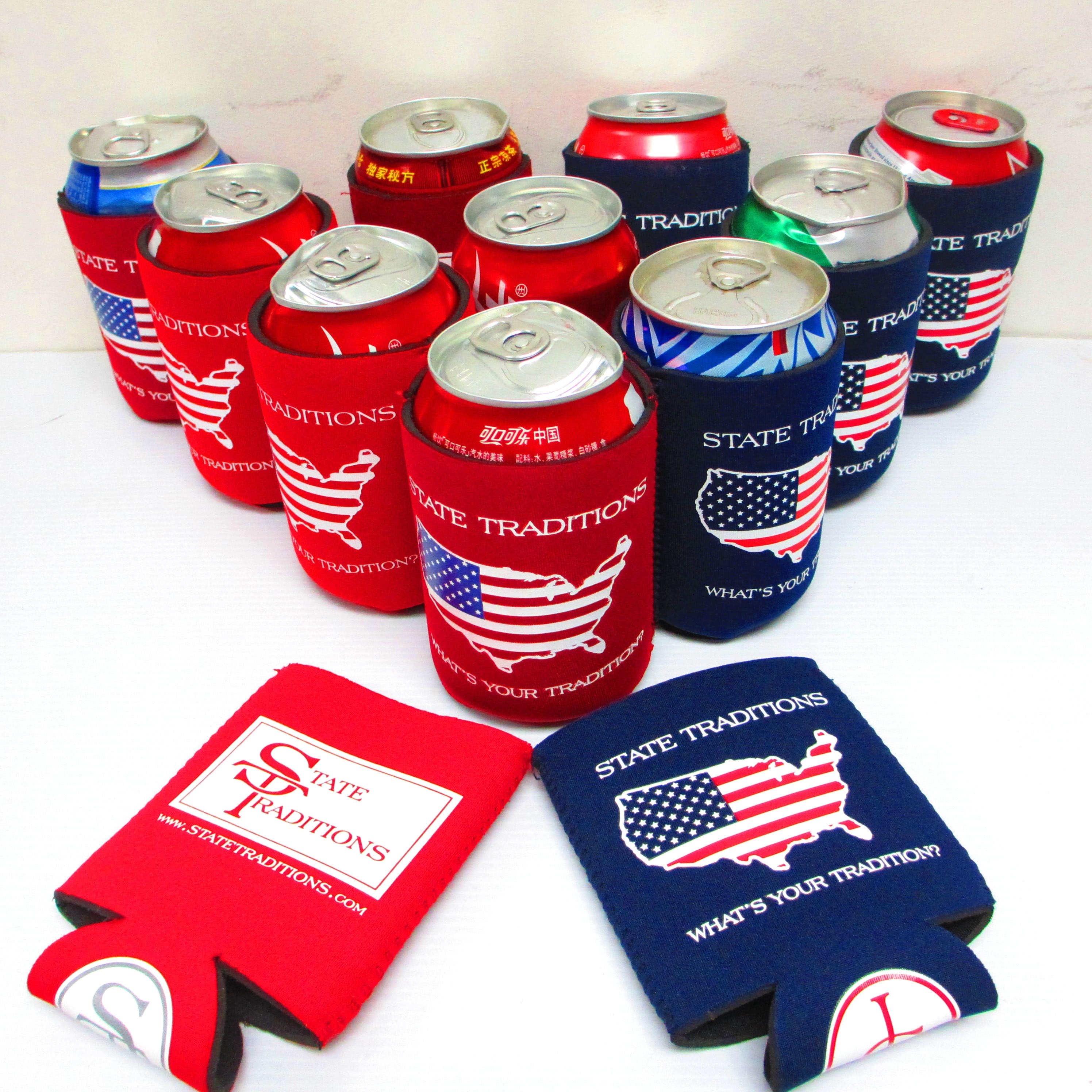 Custom Logo Neoprene Regular Slim 12oz Can Cooler Cooizes Collapsible Beer Can Koozies with Logo for Promo