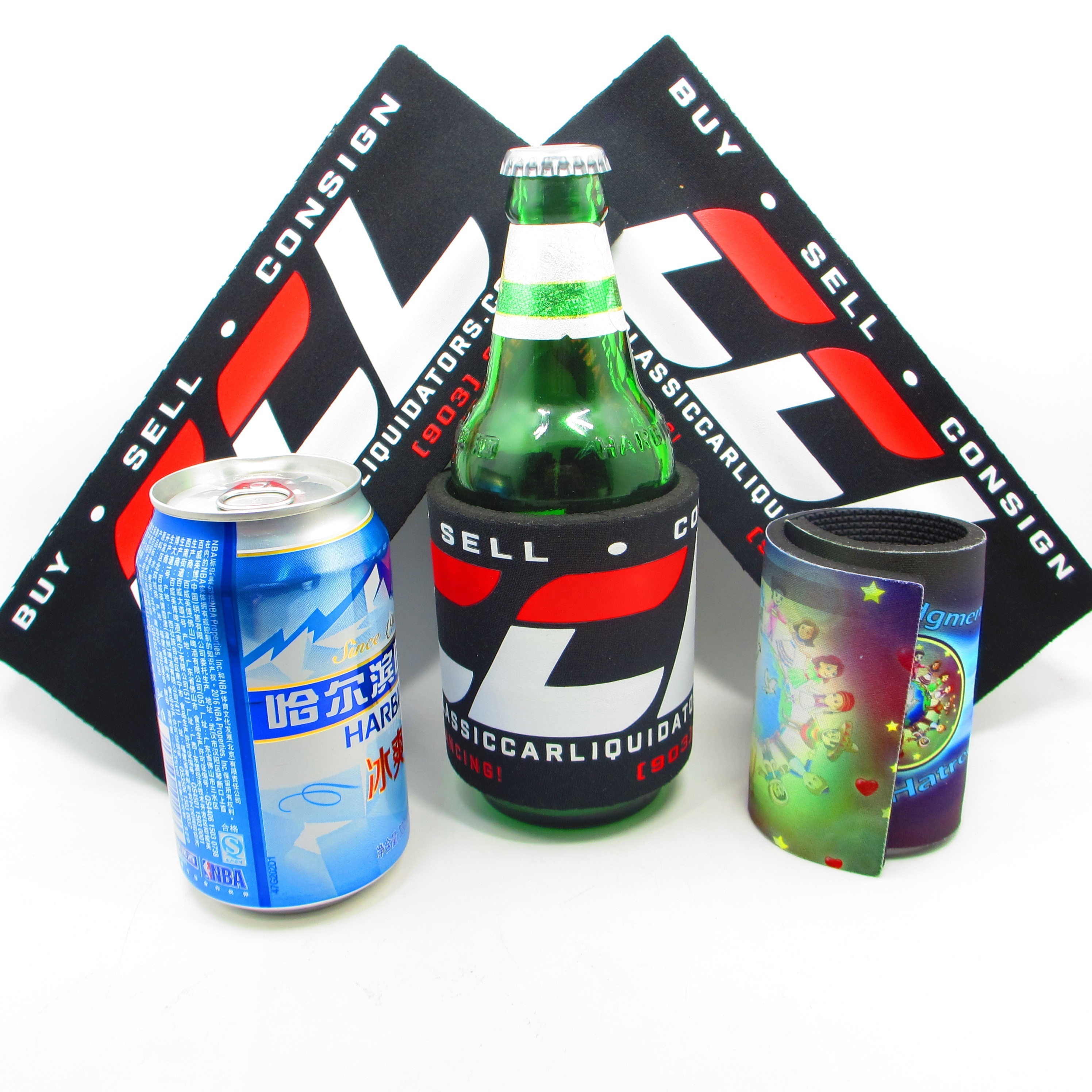 neoprene single snap can cooler/neoprene slap can cooler/Neoprene Slap Beer cuzzies