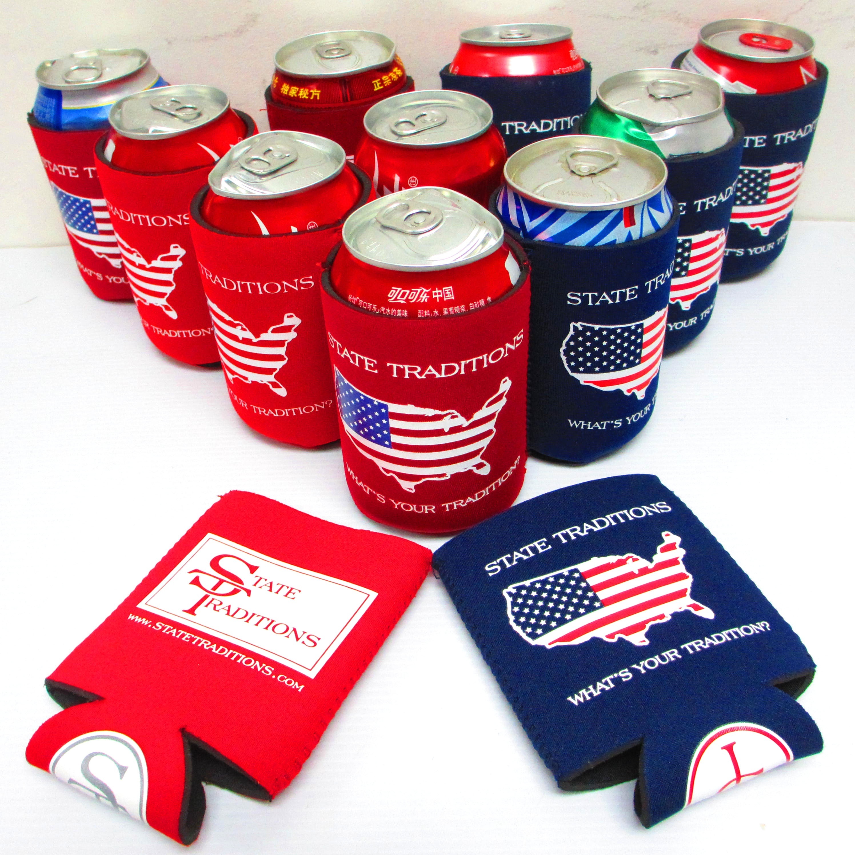 Custom Logo Neoprene Regular Slim 12oz Can Cooler Cooizes Collapsible Beer Can Koozies with Logo for Promo