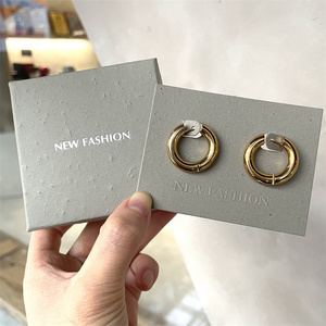 Luxury Jewelry Display Paper Tags Custom Printing Logo Packaging Card For Hoop Earrings