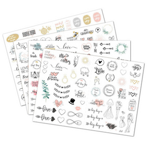 Wholesale 230pcs Creative Wedding Decoration Envelope Seal Labels Die Cut  Gift Card Packaging Cartoon Wedding Planner Stickers