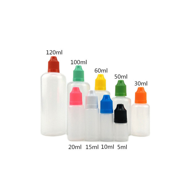 5ml 10ml 15ml 20ml 30ml Plastic PET needle tip nozzle dropper Bottles with long needle tip childproof Cap for Tattoo ink oil