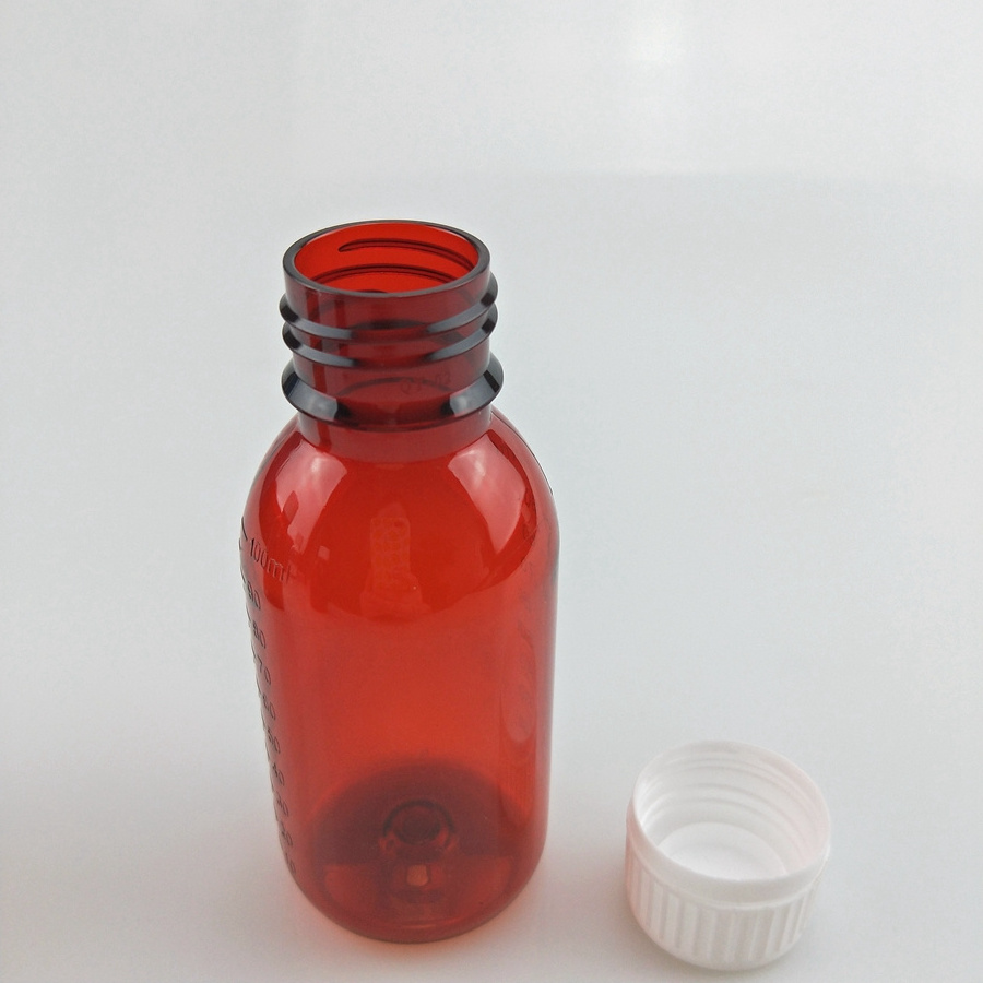 amber flat cough syrup plastic bottle 250ml,liquid medicine amber bottle