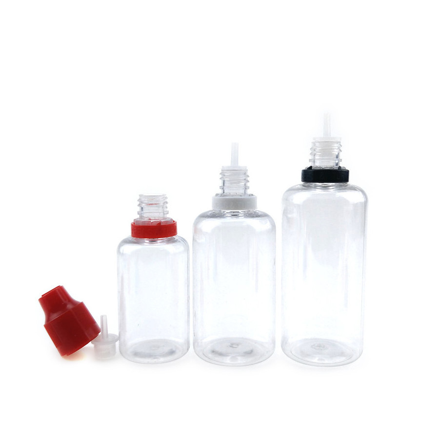 5ml 10ml 15ml 20ml 30ml Plastic PET needle tip nozzle dropper Bottles with long needle tip childproof Cap for Tattoo ink oil