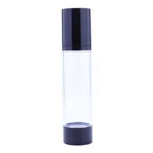 luxury black airless pump bottle 30 ml 50ml customizable acrylic for lotion body oil vacuum pump spray bottle