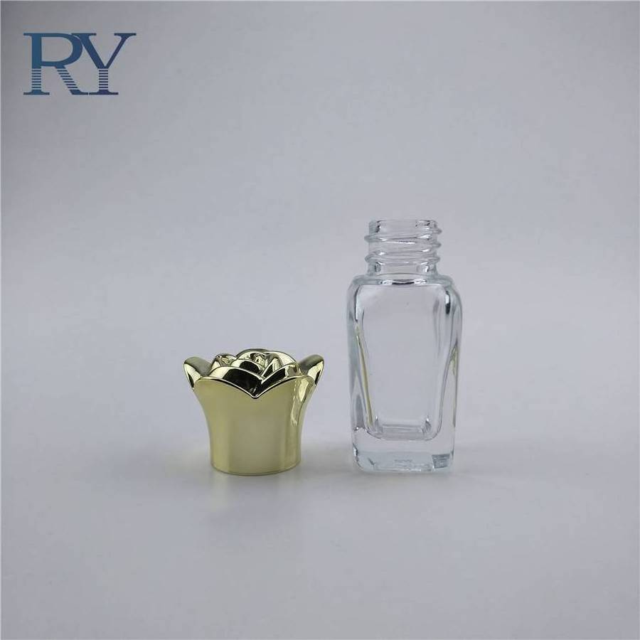 10ml 20ml Clear glass anointing oil bottles square packaging cosmetic