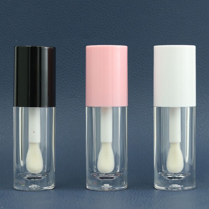 frosted clear packaging wand empty colored matte bow lip gloss lipgloss tubes 3ml with stopper gold