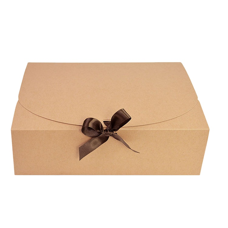 Ribbon packing Custom shape and logo Folding cosmetic jewelry kraft paper candy gift boxes cartridge packaging paper box