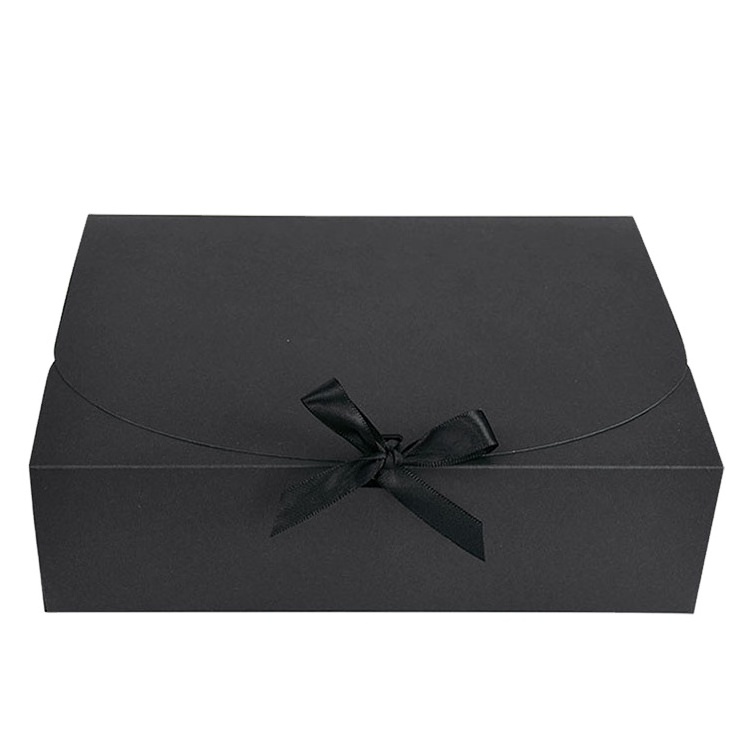 Ribbon packing Custom shape and logo Folding cosmetic jewelry kraft paper candy gift boxes cartridge packaging paper box